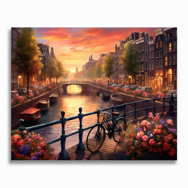 Amsterdam, Fahrräder – Malen nach Zahlen