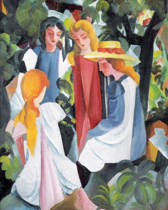 August Macke, Vier Mädchen - Klassiker