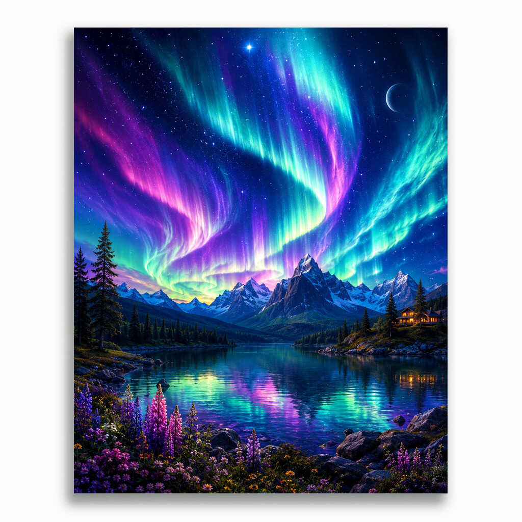 Malen nach Zahlen - Magie der Polarlichter