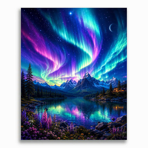 Malen nach Zahlen - Magie der Polarlichter