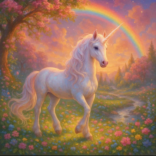 Malen nach Zahlen - Das Morgentau Einhorn