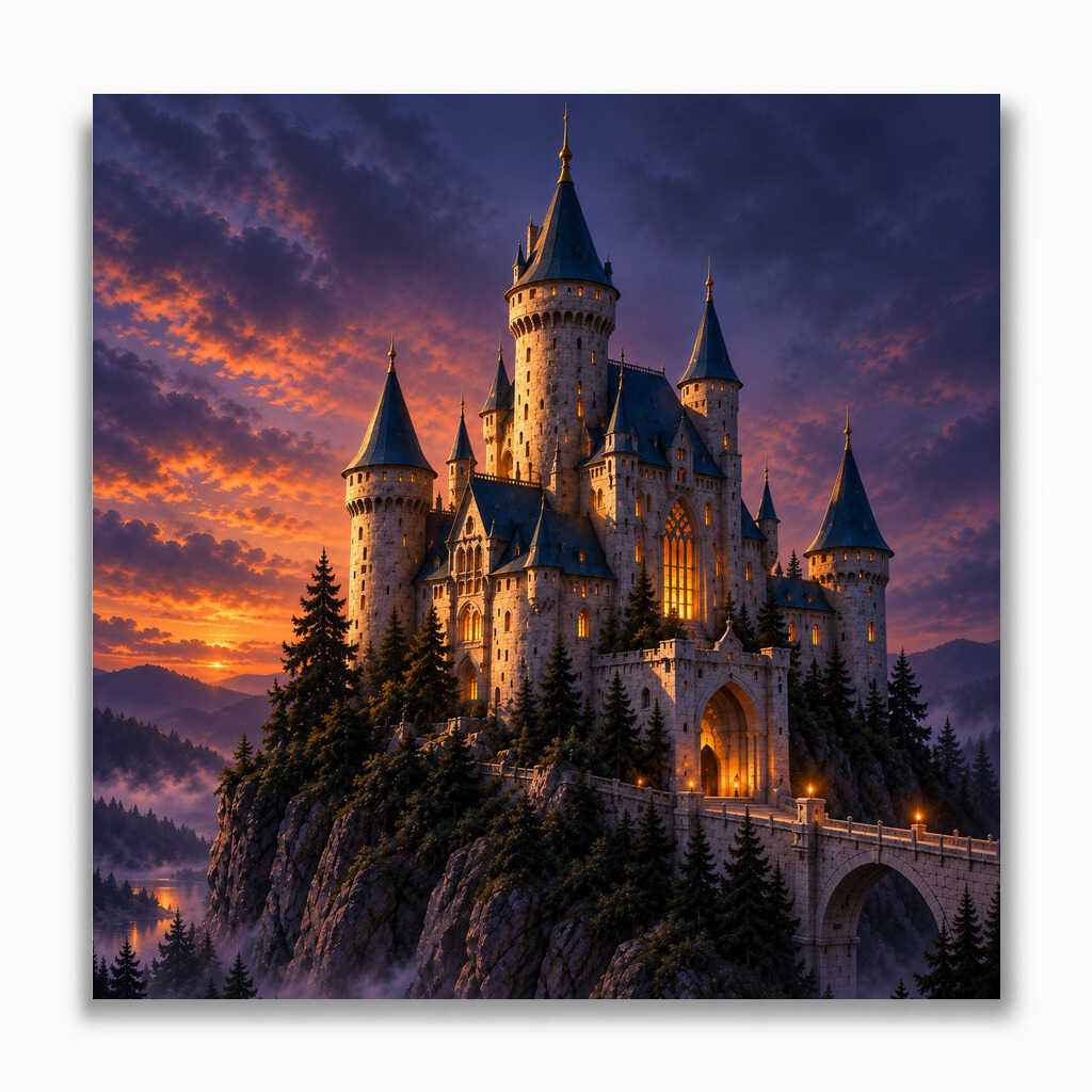 Malen nach Zahlen - Fantasy Schloss