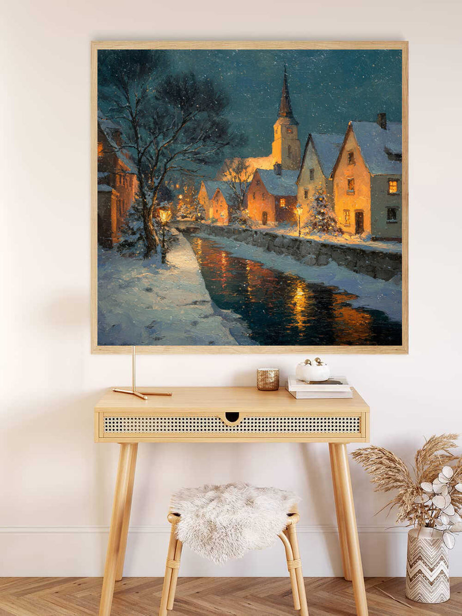 Malen nach Zahlen - Winterzauber am Fluss