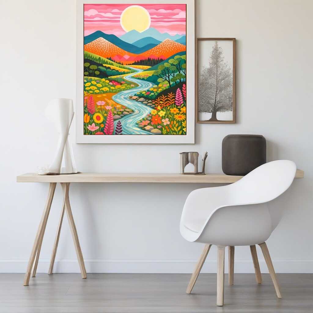 Malen nach Zahlen - Sonnenzauber im Tal der Blumen