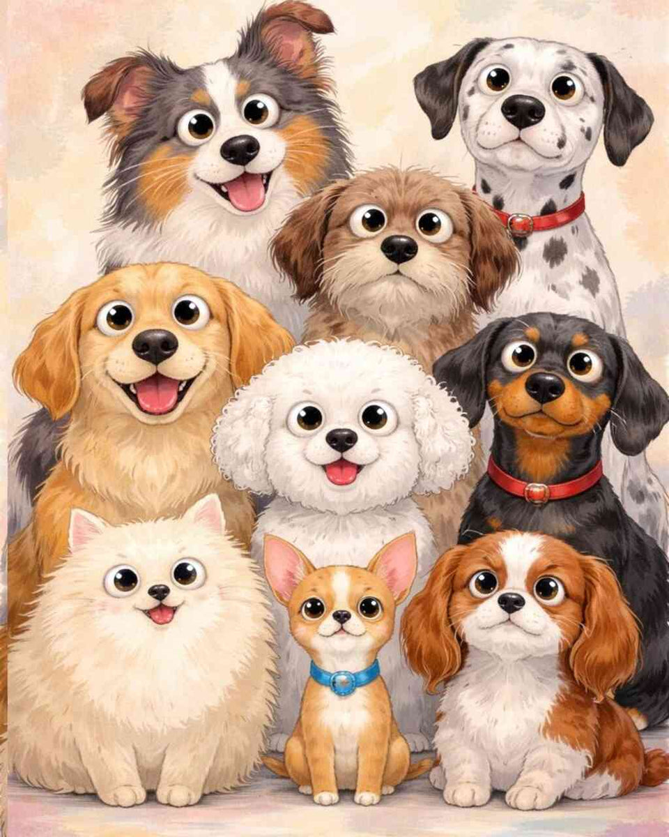 Malen nach Zahlen - Glückliche Pfoten, Ein Hauch von Verspieltheit