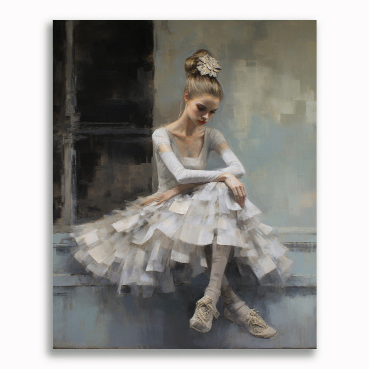 Ballerina, sitzt - Malen nach Zahlen