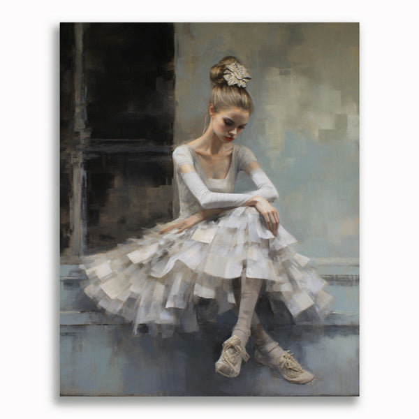 Ballerina, sitzt - Malen nach Zahlen