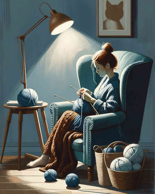 Malen nach Zahlen - Strick Lady