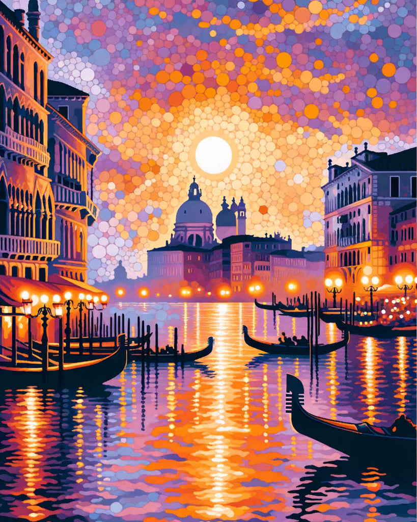 Venedig Sonnenuntergang - Malen nach Zahlen
