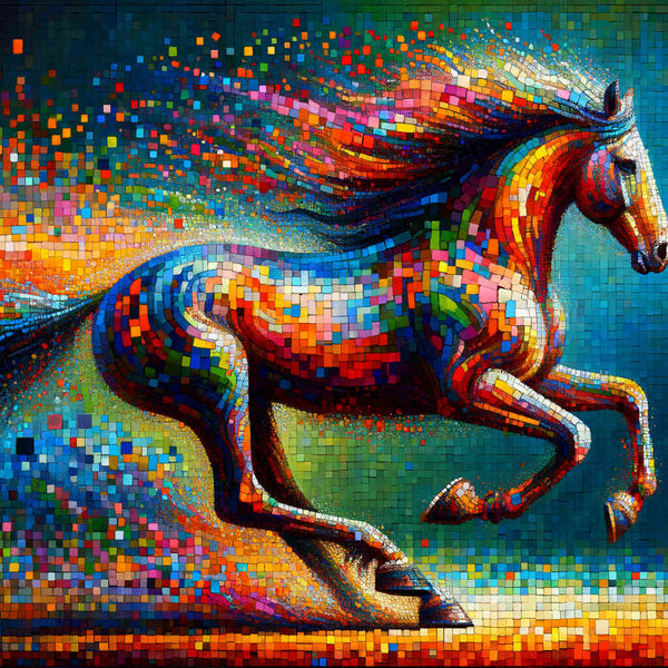 Pferd, Abstrakt – Malen nach Zahlen