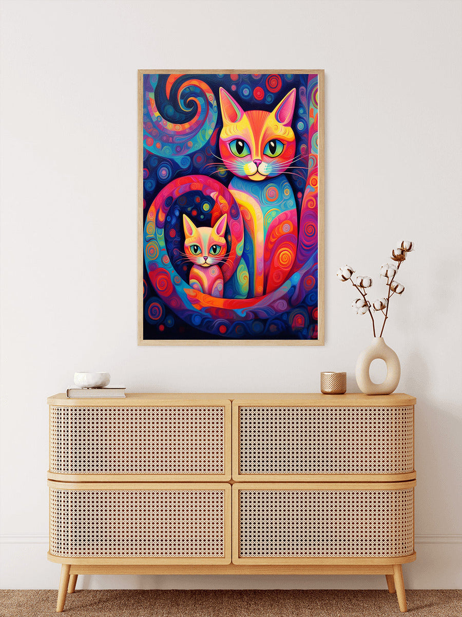 Katzen, Mandala - Malen nach Zahlen