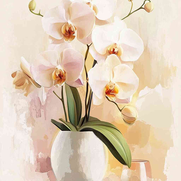 Malen nach Zahlen - Orchidee Teelichter