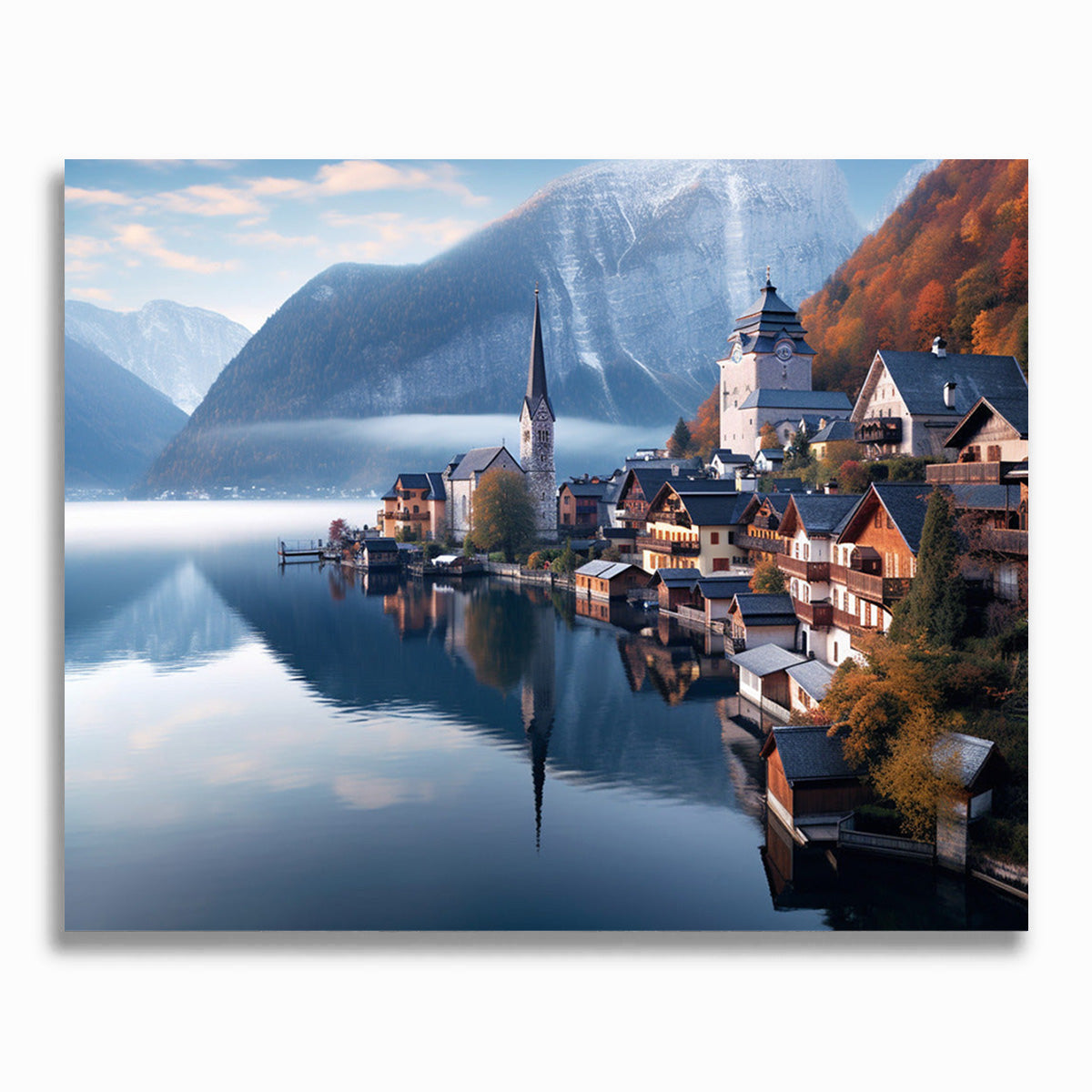 Berge, Schloss - Malen nach Zahlen