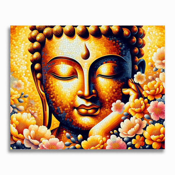 Buddha, Gesicht – Malen nach Zahlen