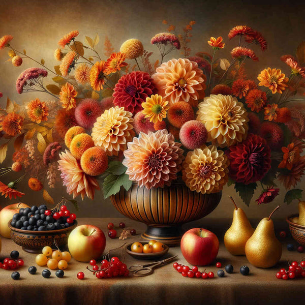 Blumen und Früchten – Malen nach Zahlen