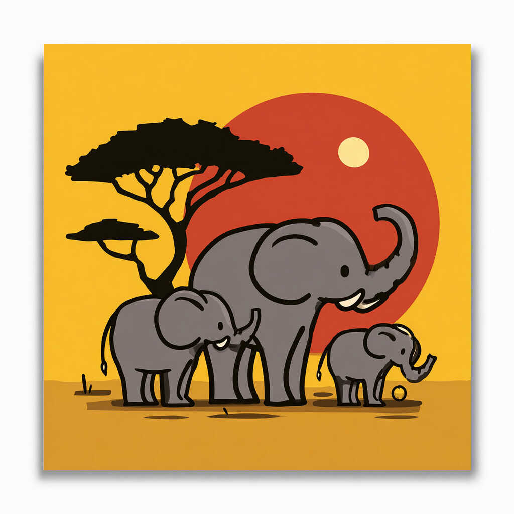 Malen nach Zahlen - Sonnenherz der Savanne