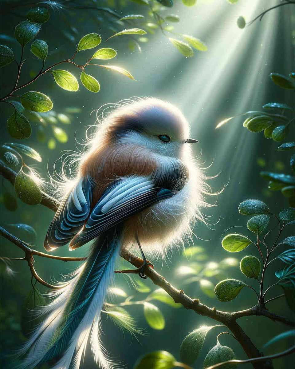 Malen nach Zahlen - Flauschiger Vogel