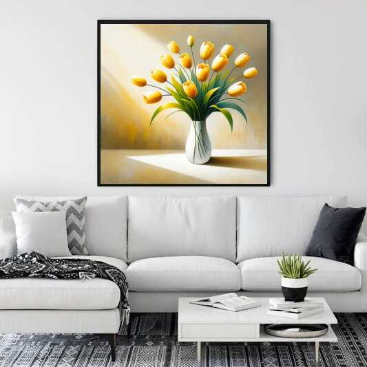 Tulpen, in Vase - Malen nach Zahlen