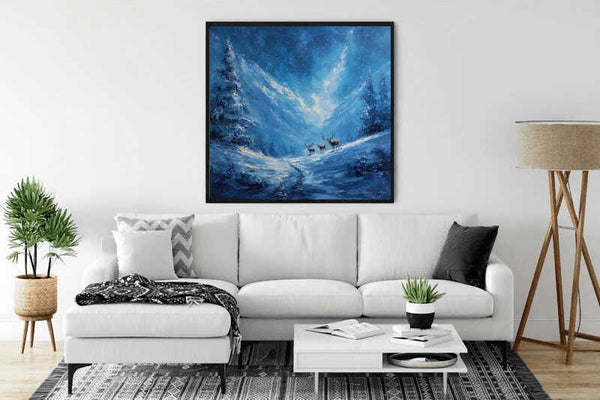 Malen nach Zahlen - Winterzauber der Stille, in blau
