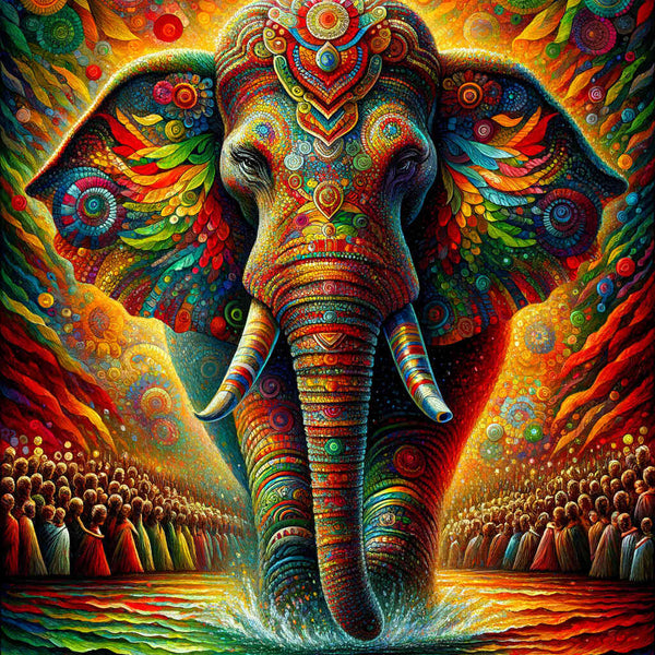 Indischer Elefant – Malen nach Zahlen