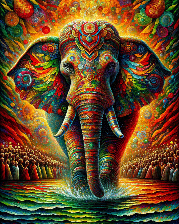 Indischer Elefant – Malen nach Zahlen