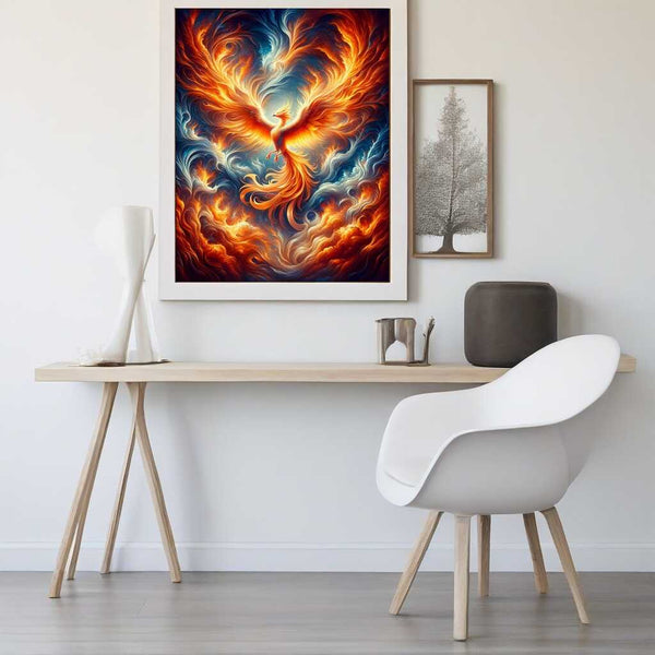 Phönix, Feuer - Malen nach Zahlen