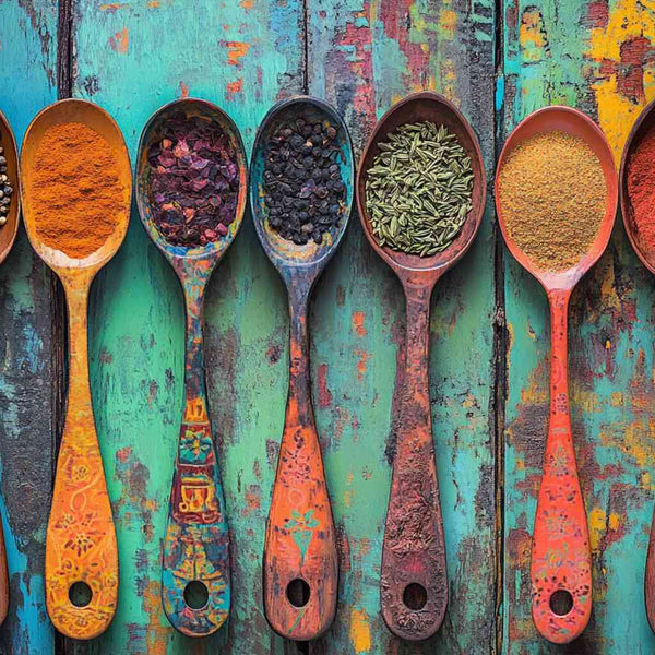 Malen nach Zahlen - Löffel Sammlung, Gewürze