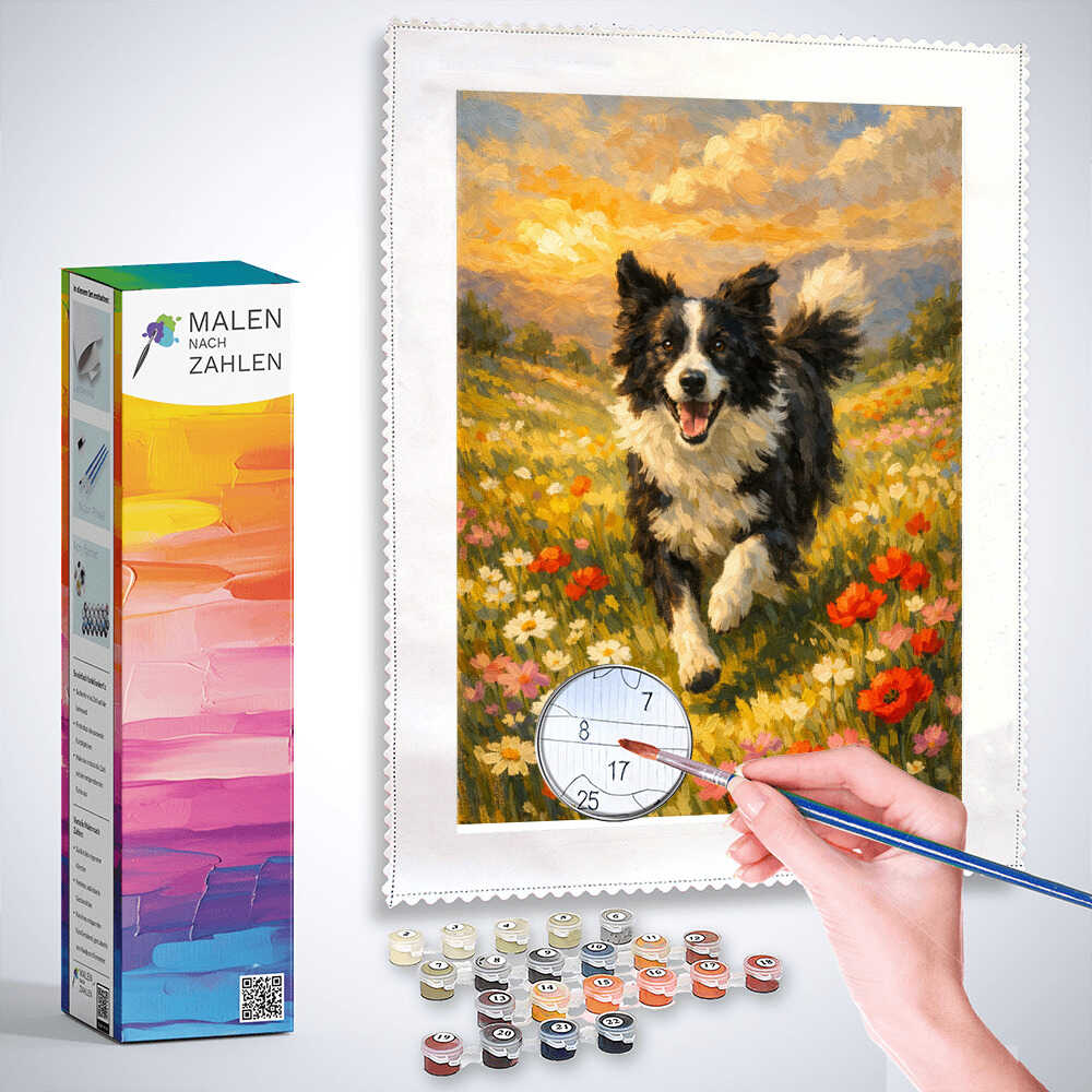 Malen nach Zahlen - Glücksmoment im Abendlicht
