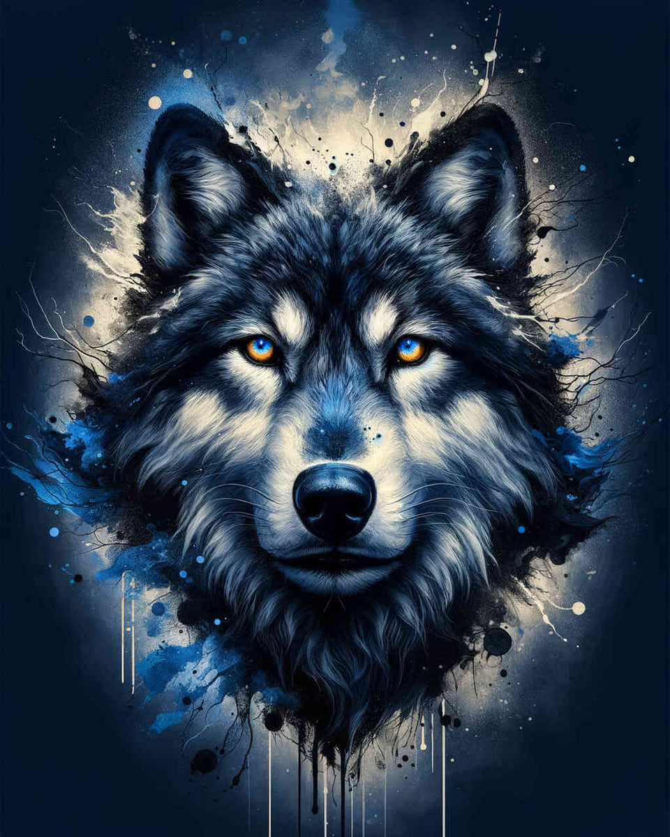 Malen nach Zahlen - Wolf Farbe