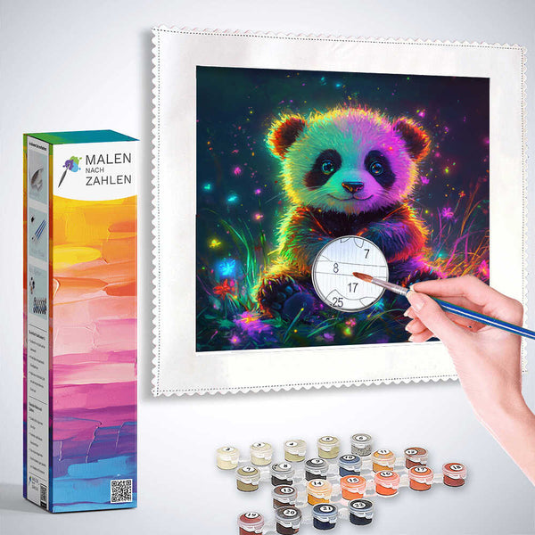 Malen nach Zahlen - Magische Lichterwelt, Panda