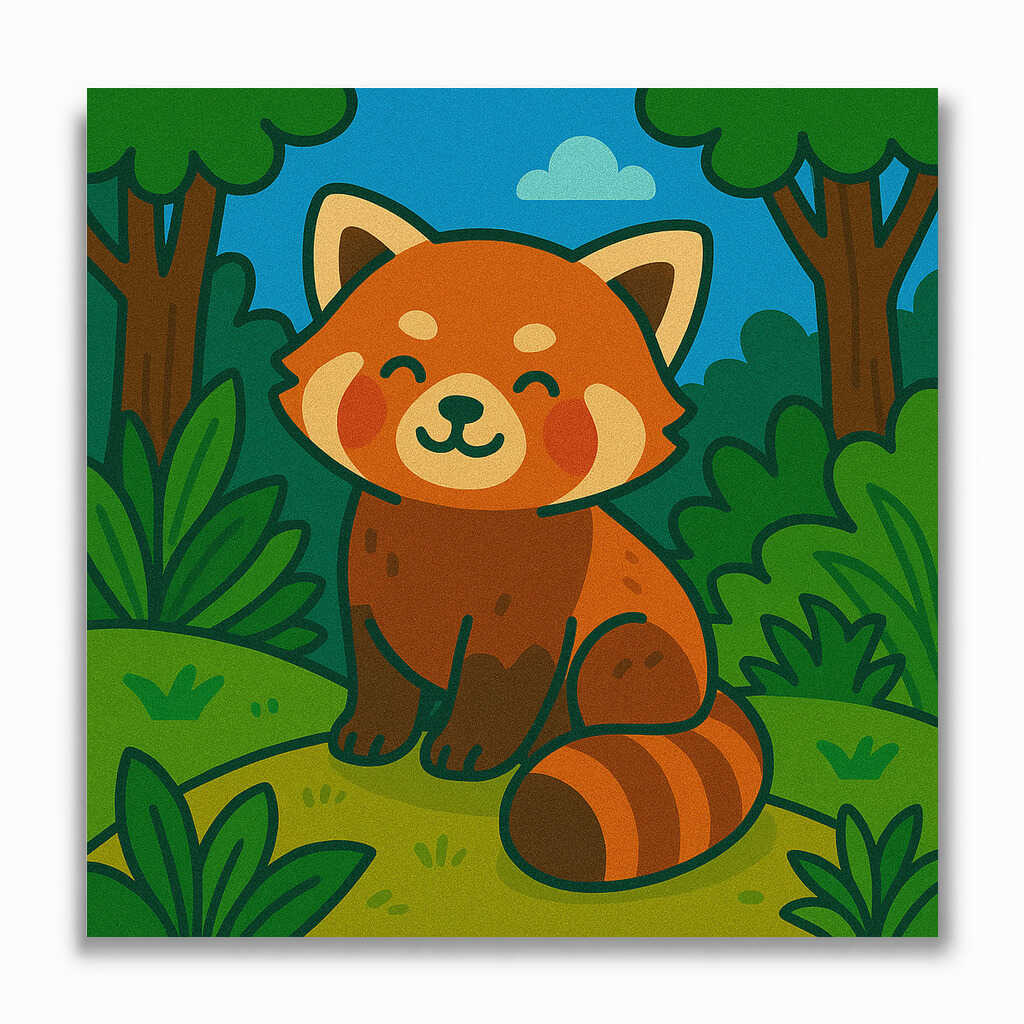 Malen nach Zahlen - Lächeln im Dschungel