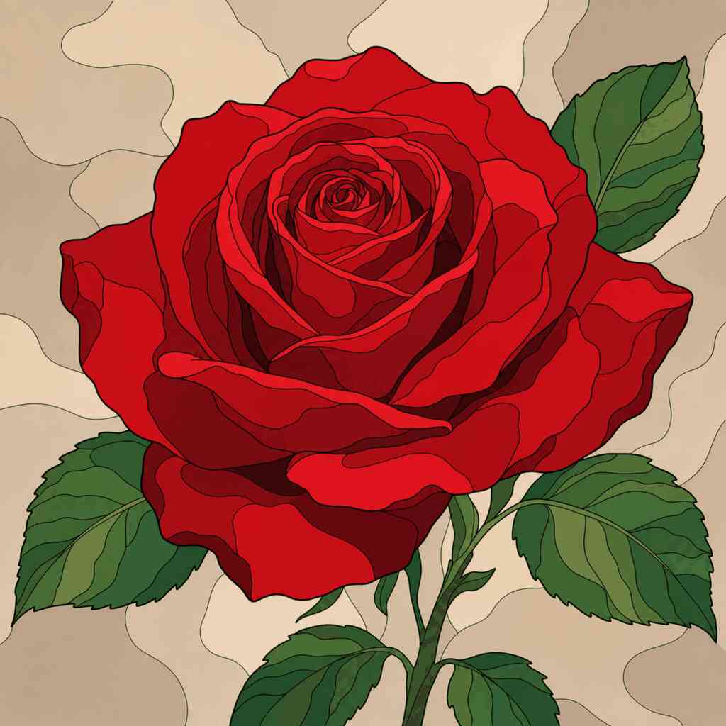Malen nach Zahlen - Ewige Blüte – Die rote Rose