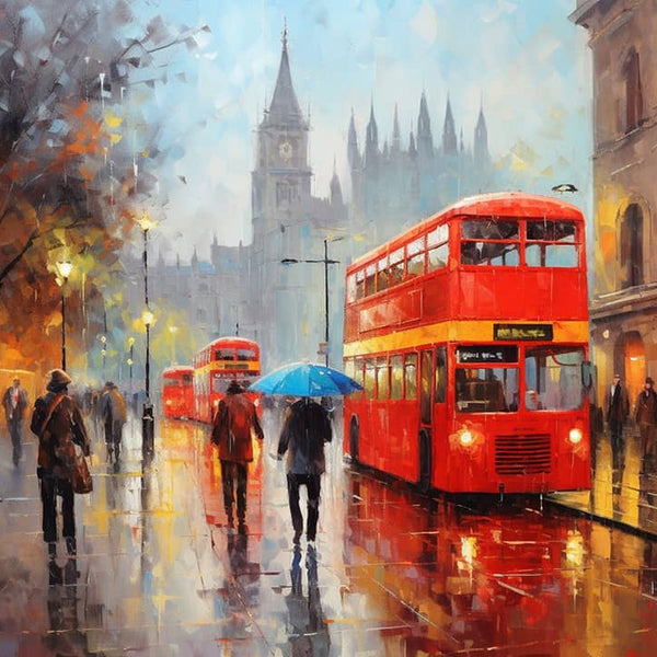 London, Regen - Malen nach Zahlen