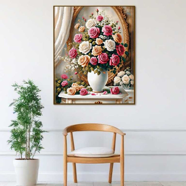 Malen nach Zahlen - Rosenstrauß, Edel