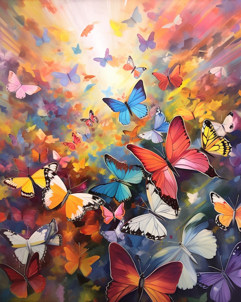 Schmetterlinge - Malen nach Zahlen