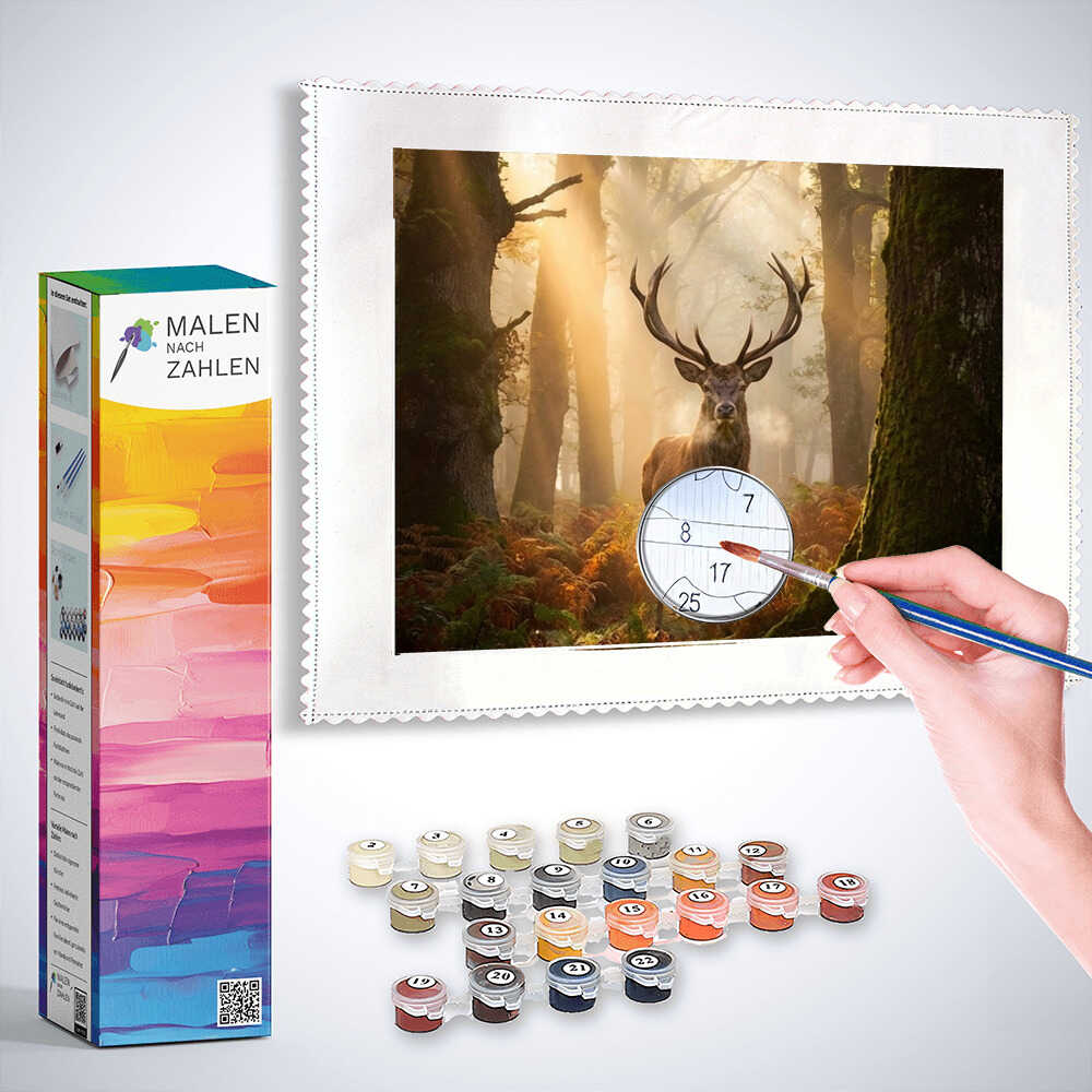 Malen nach Zahlen - Majestät des Morgens, im Lichtschein