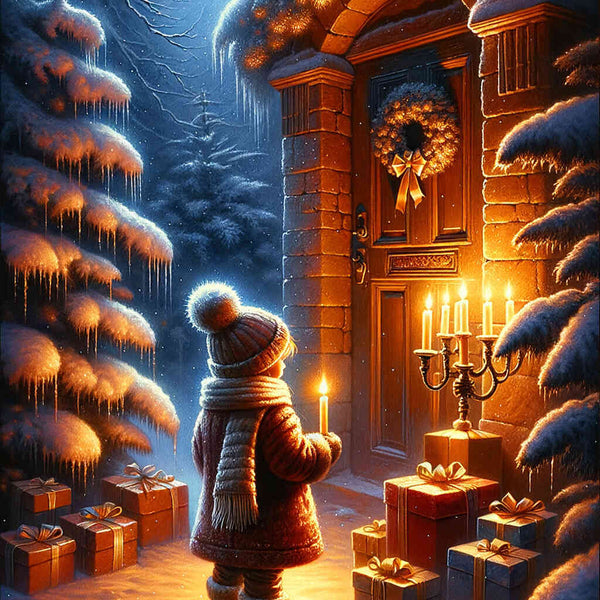 Malen nach Zahlen - Kleines Kind Weihnachten