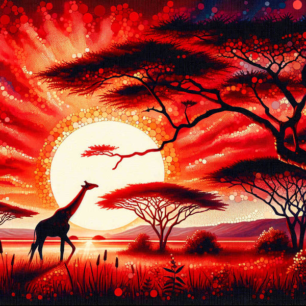 Sonnenuntergang, Afrika – Malen nach Zahlen
