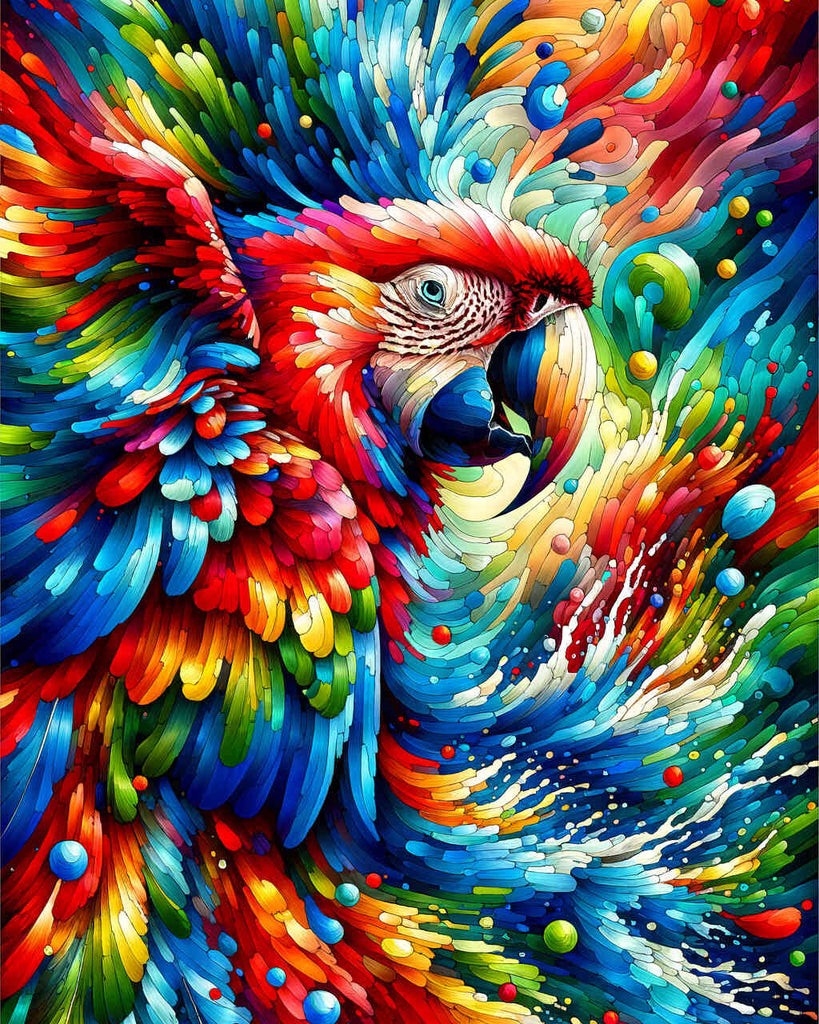 Malen nach Zahlen - Papagei, Farbe