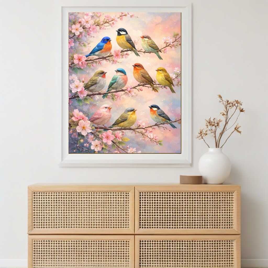 Malen nach Zahlen - Melodie des Frühlings, Vogelgezwitscher