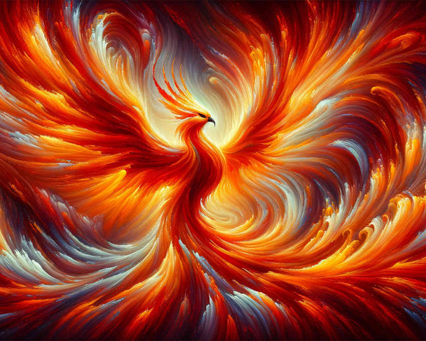 Phönix, brennt - Malen nach Zahlen