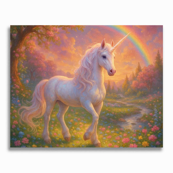 Malen nach Zahlen - Das Morgentau Einhorn