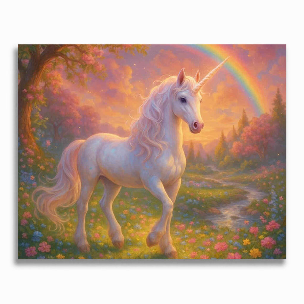 Malen nach Zahlen - Das Morgentau Einhorn