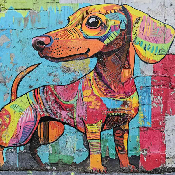 Malen nach Zahlen - Farbenfrohes Erwachen, Dackel