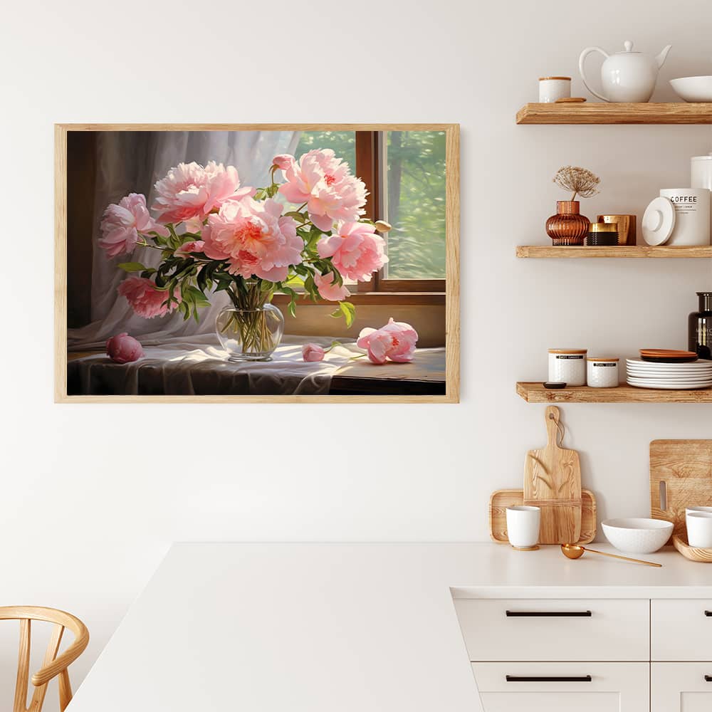 Blumen, Rosa - Malen nach Zahlen