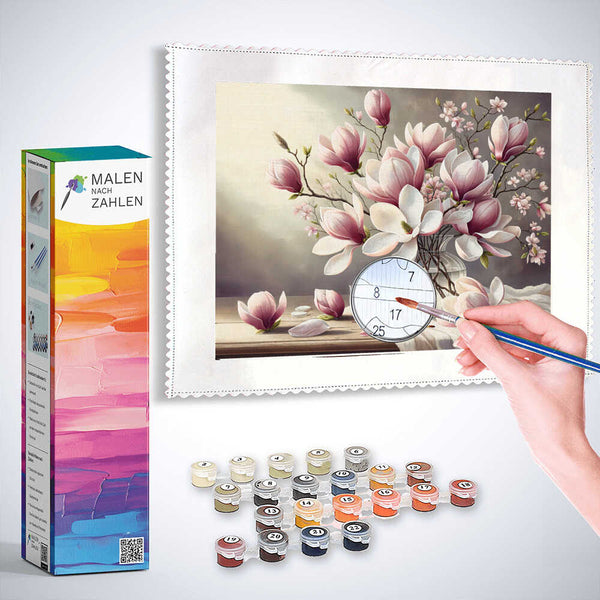Magnolia Blume – Malen nach Zahlen