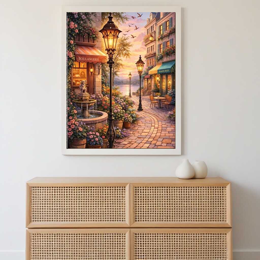 Malen nach Zahlen - Abendzauber am Flussufer