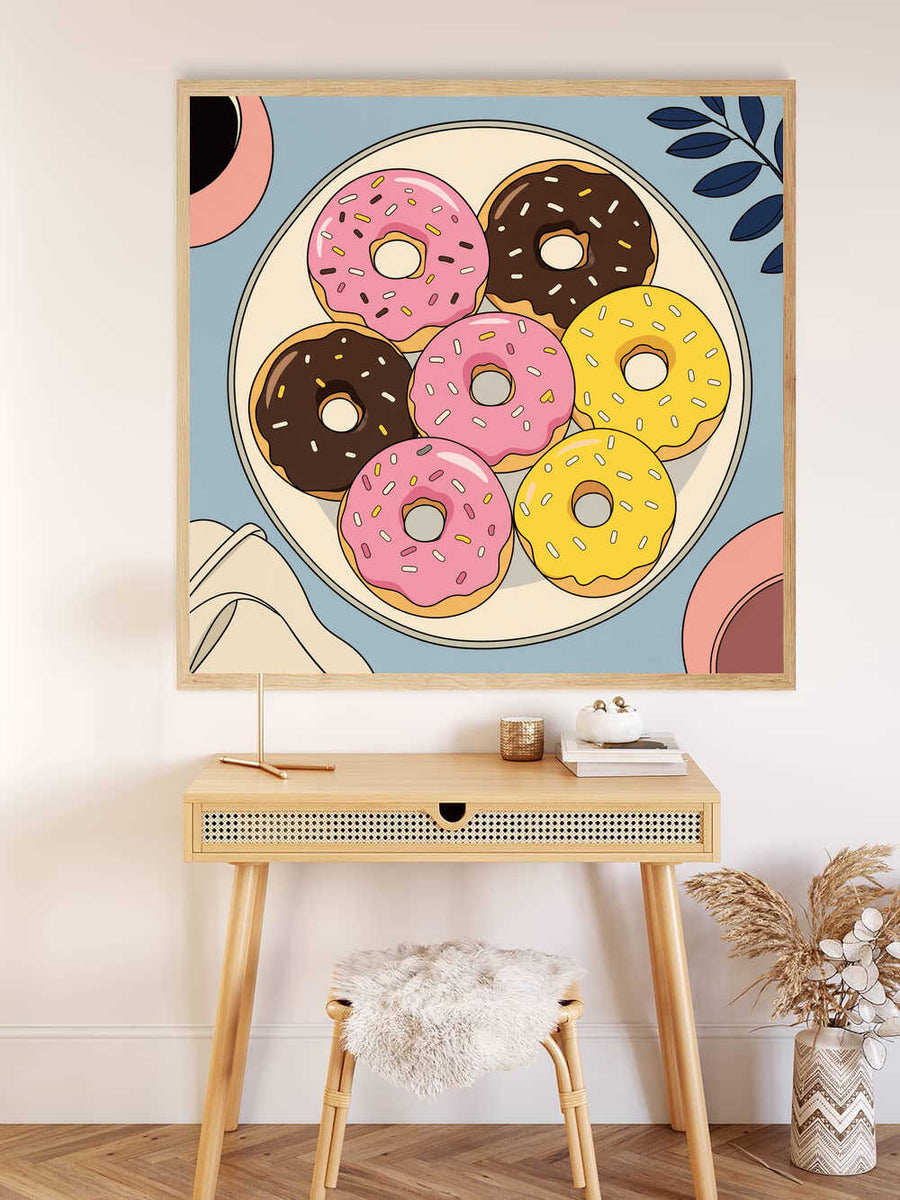 Malen nach Zahlen - Süße Versuchung – Fröhliche Donut-Sinfonie