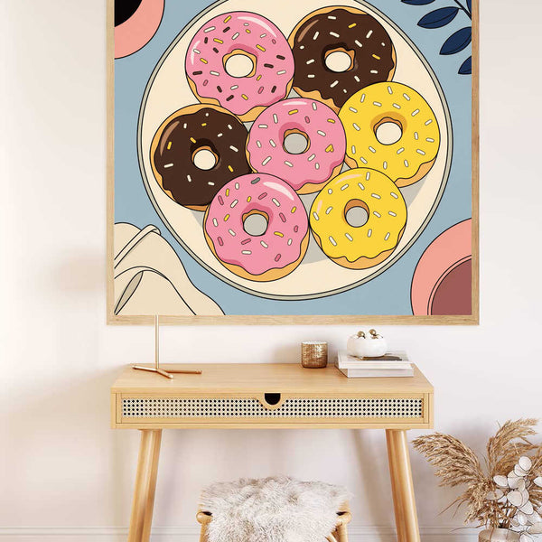 Malen nach Zahlen - Süße Versuchung – Fröhliche Donut-Sinfonie