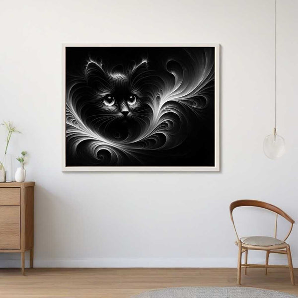 Schwarze Katze – Malen nach Zahlen